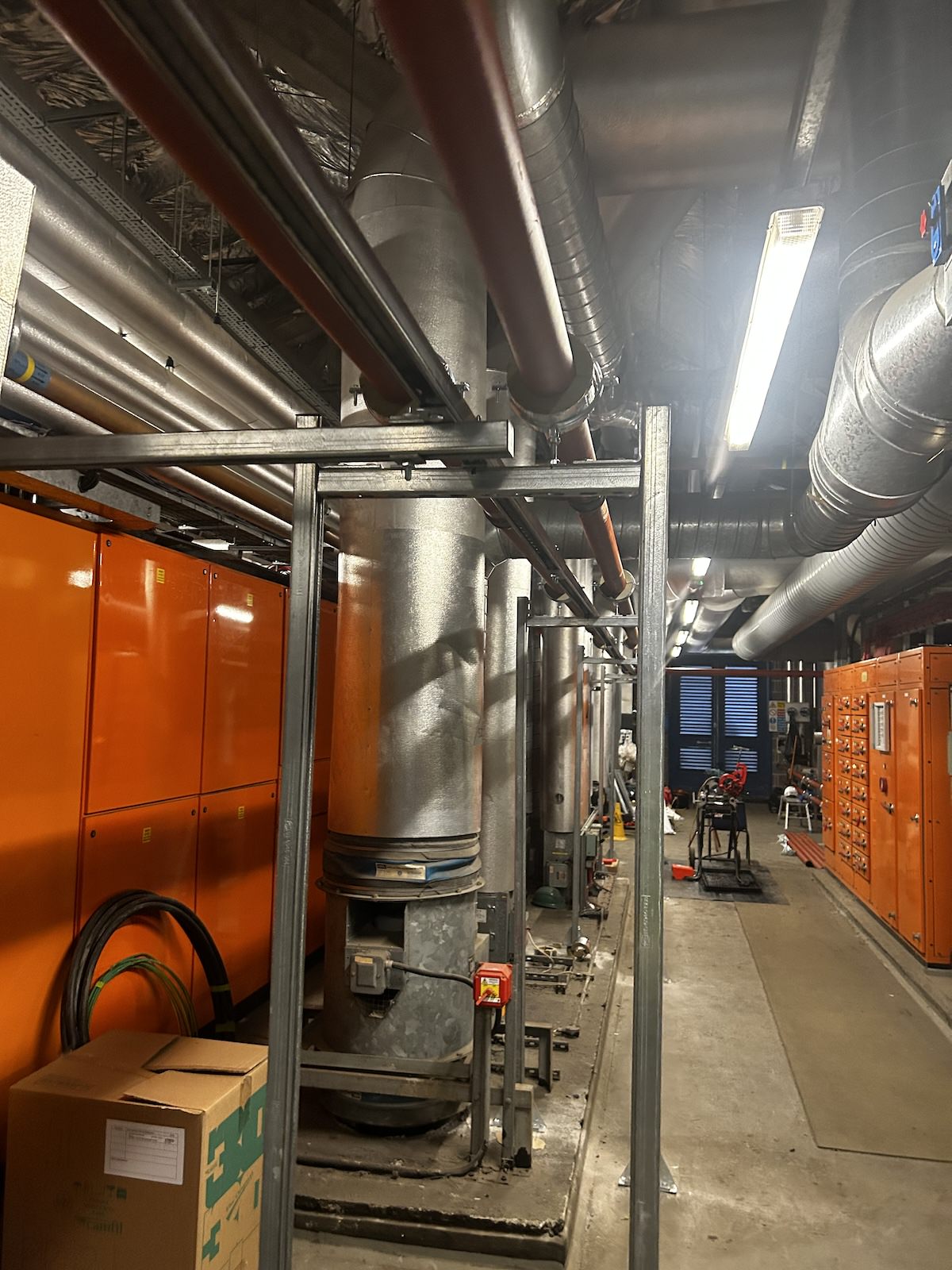 Goalpost chilled water pipe replacement by Kimpton