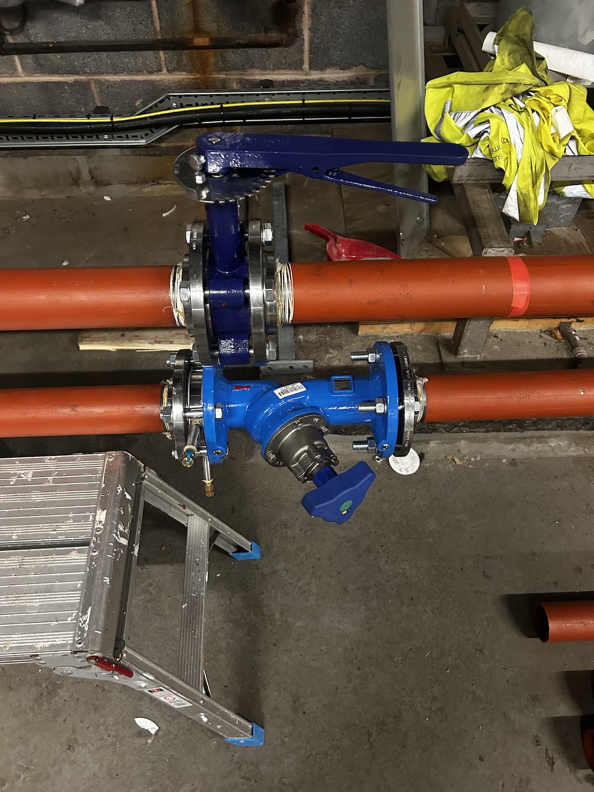 valves on chilled water pipe replacement by Kimpton