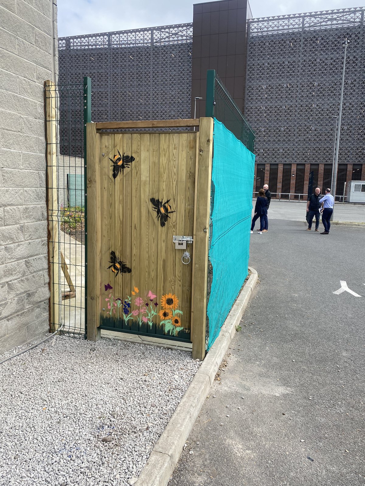 The bees are safe and sound inside their compound at ACC Arena with Kimpton