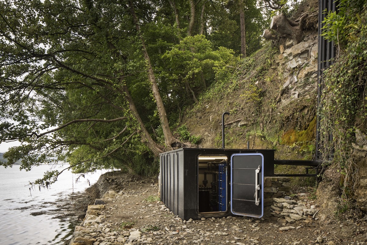 The Packaged Plant room Pump House completed and in its final location - Kimpton