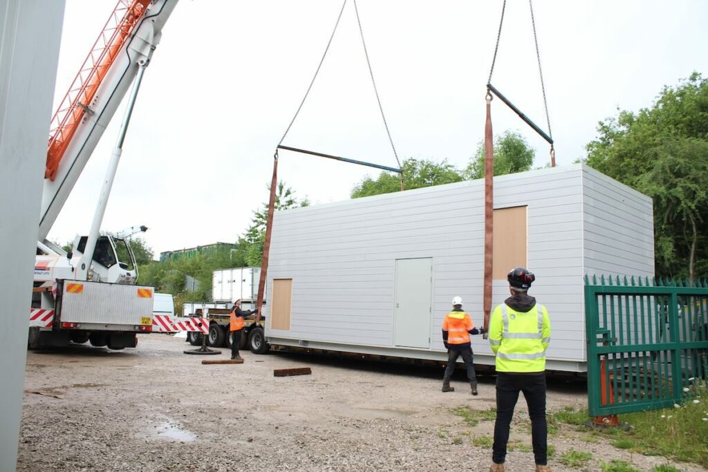 The lift is complete amd the acoustic plant room is loaded