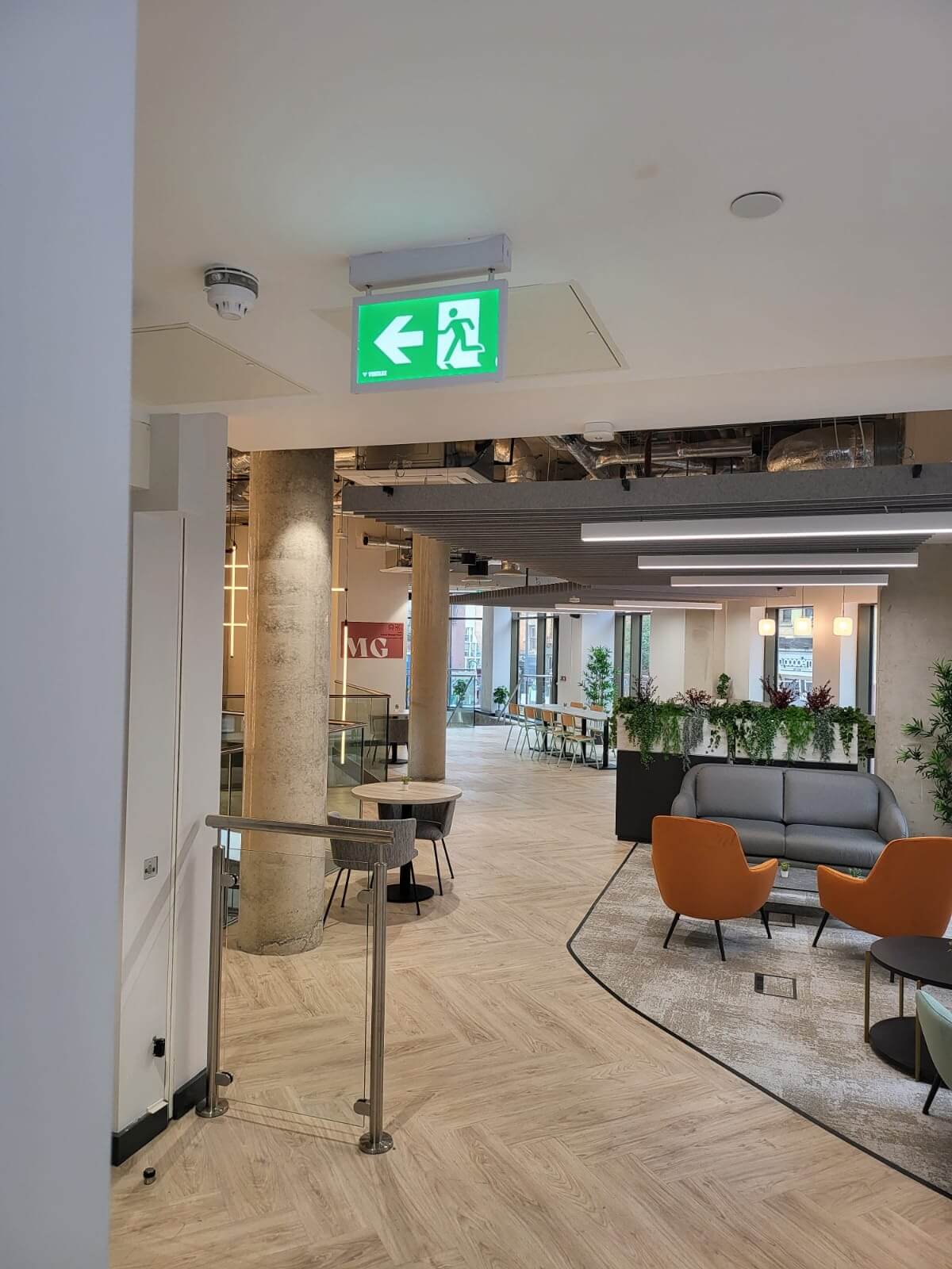 running man fire exit sign