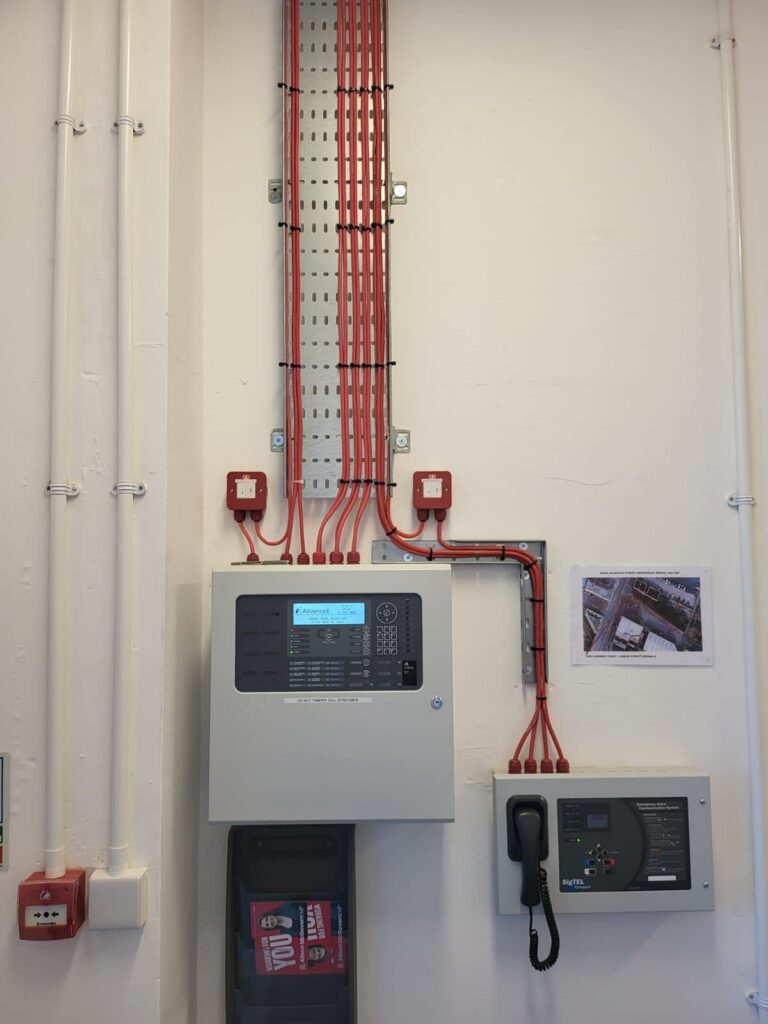 Commercial fire alarm system panel and disabled refuge by Kimpton