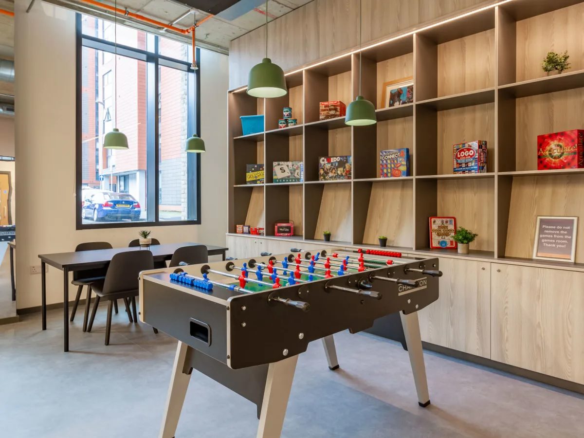 Table football at The Tannery Bath Lane Leicester with mechanical services by Kimpton