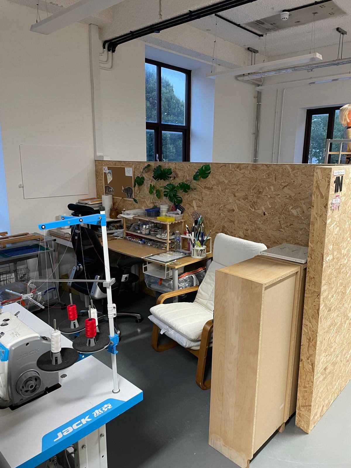 A typical workspace at Make CIC with complete refit by Kimpton