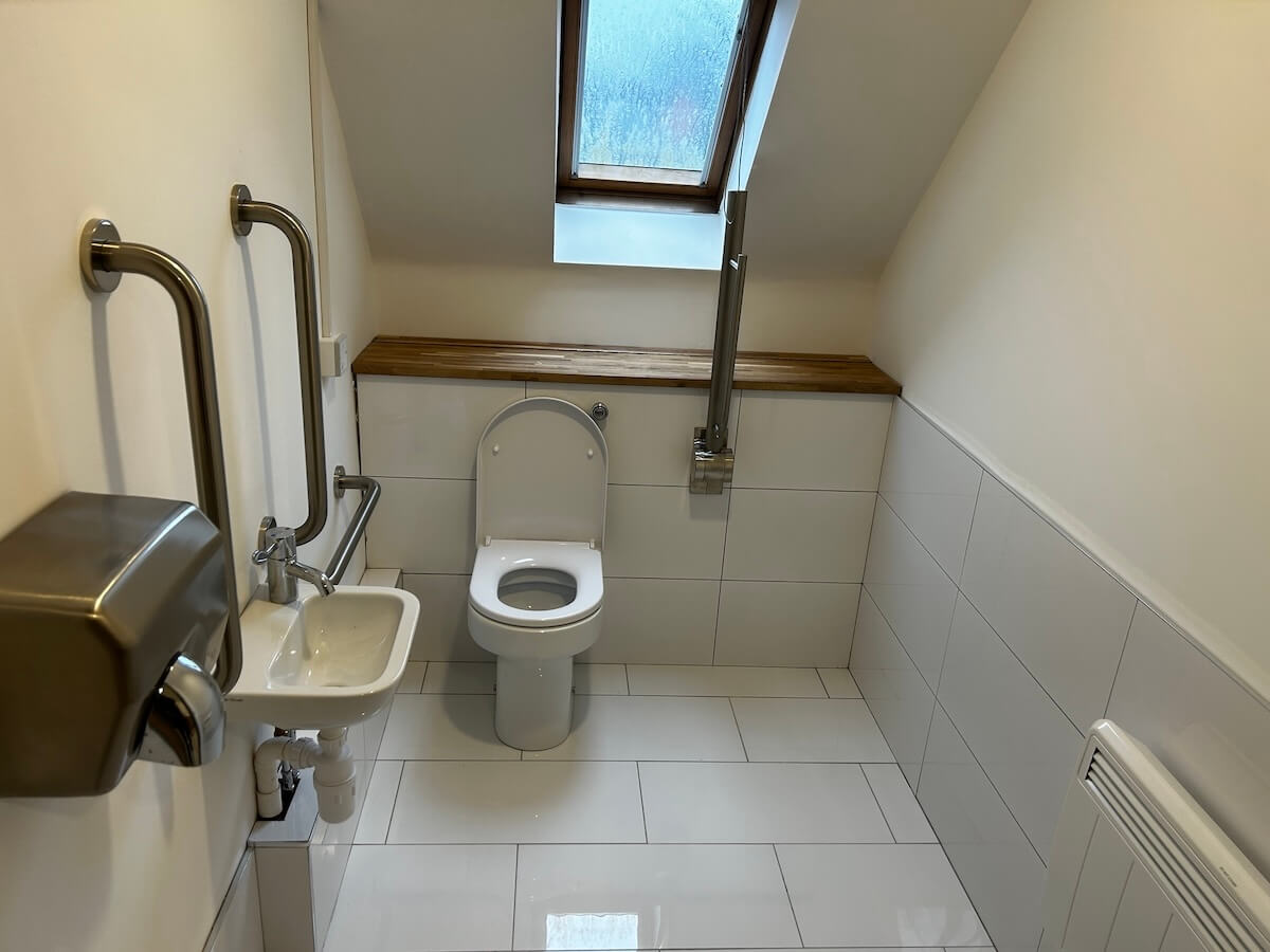 New accessible toilt at Warrant House with Cat A and Cat B fit out by Kimpton