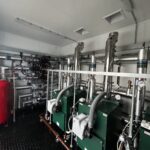 Inside the Packaged Plant Room for Welburn Hall School North Yorkshire