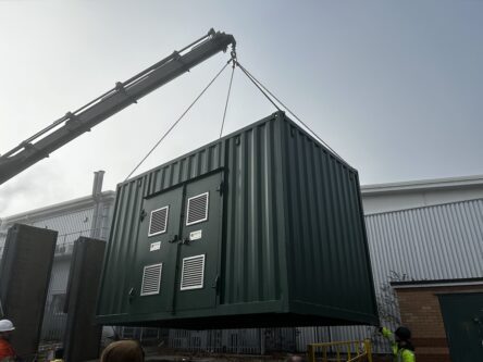 Lift of the Packaged Plant Room for Welburn Hall School North Yorkshire