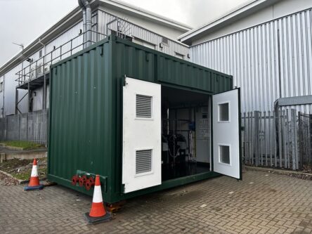 wide view of Packaged Plant Room for Welburn Hall School North Yorkshire