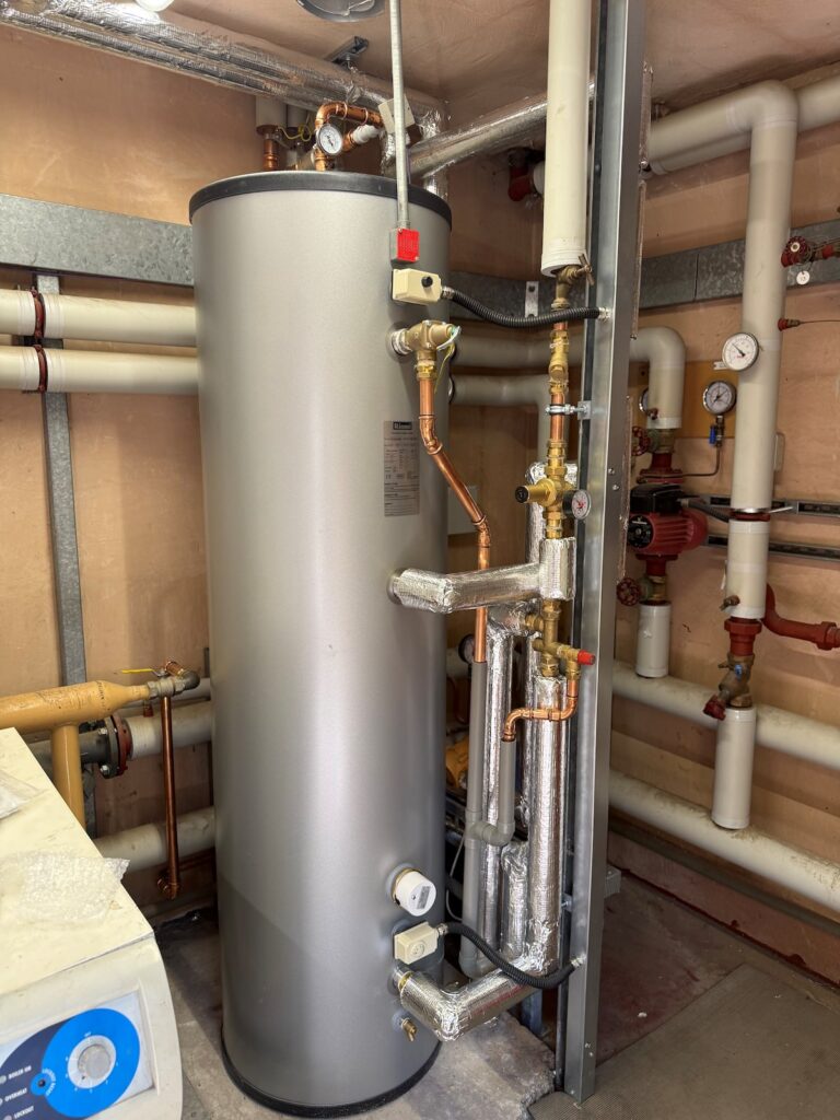 The new buffer vessel for the new heating system at Spire Murrayfield Wirral