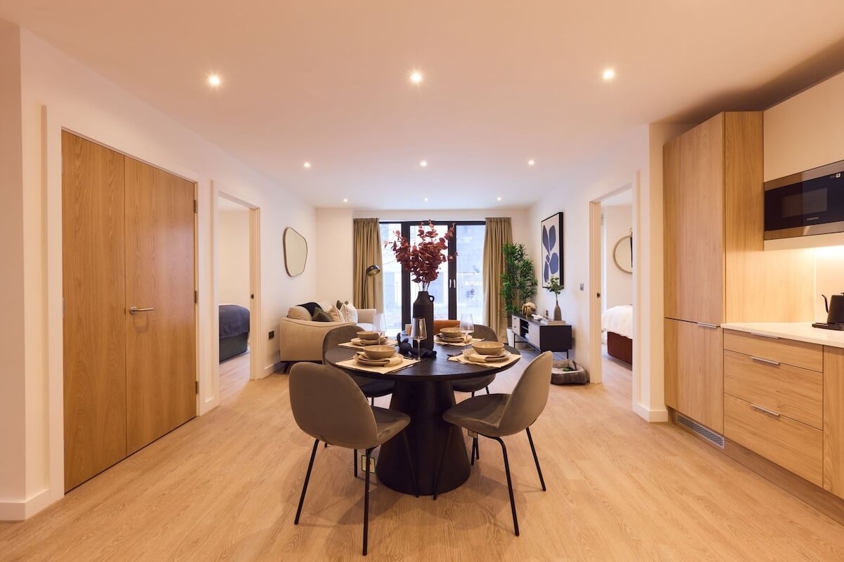 Signal Box Yard BTR scheme kitchen in Bath with MEP by Kimpton