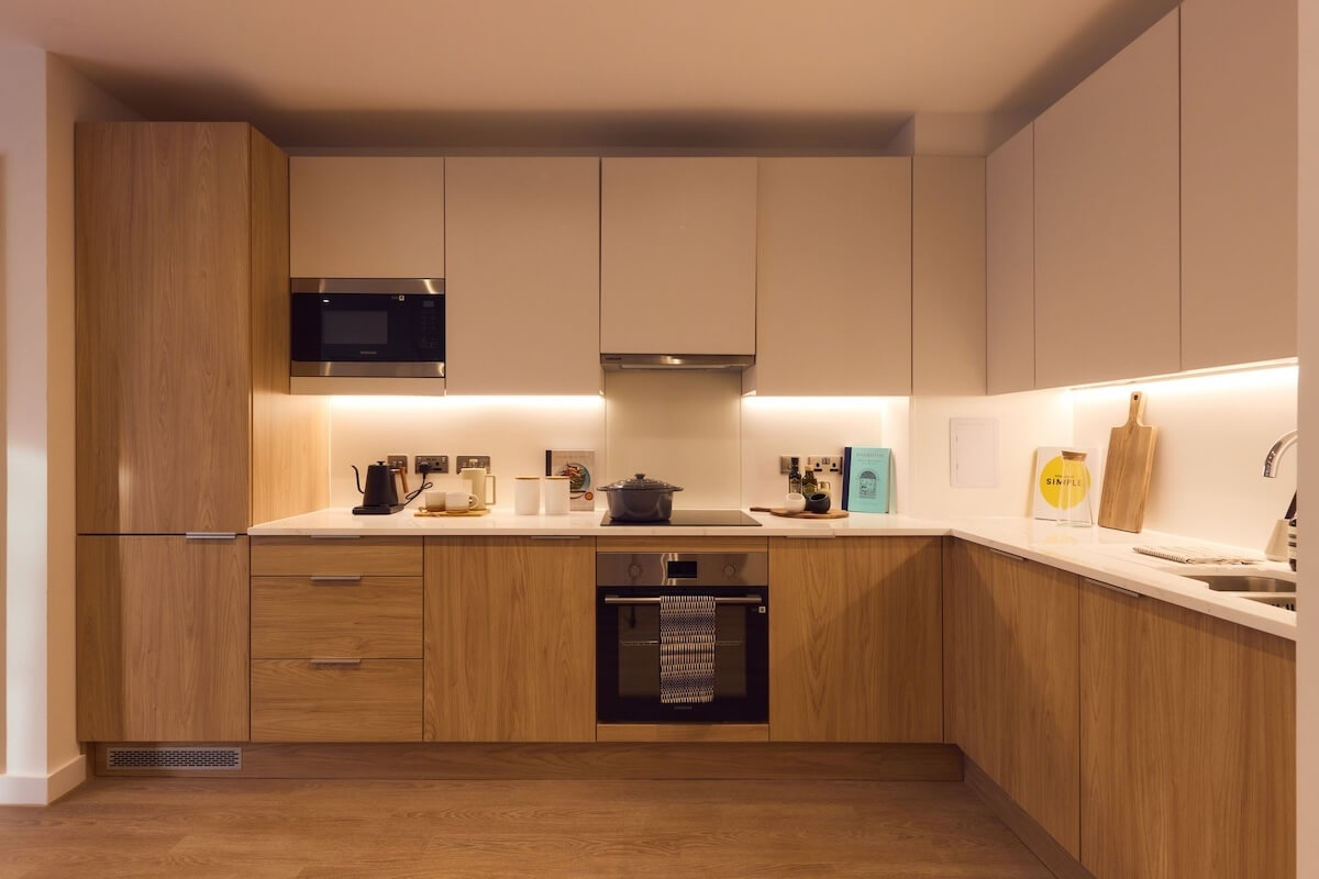 Signal Box Yard BTR scheme more kitchen space in Bath with MEP by Kimpton