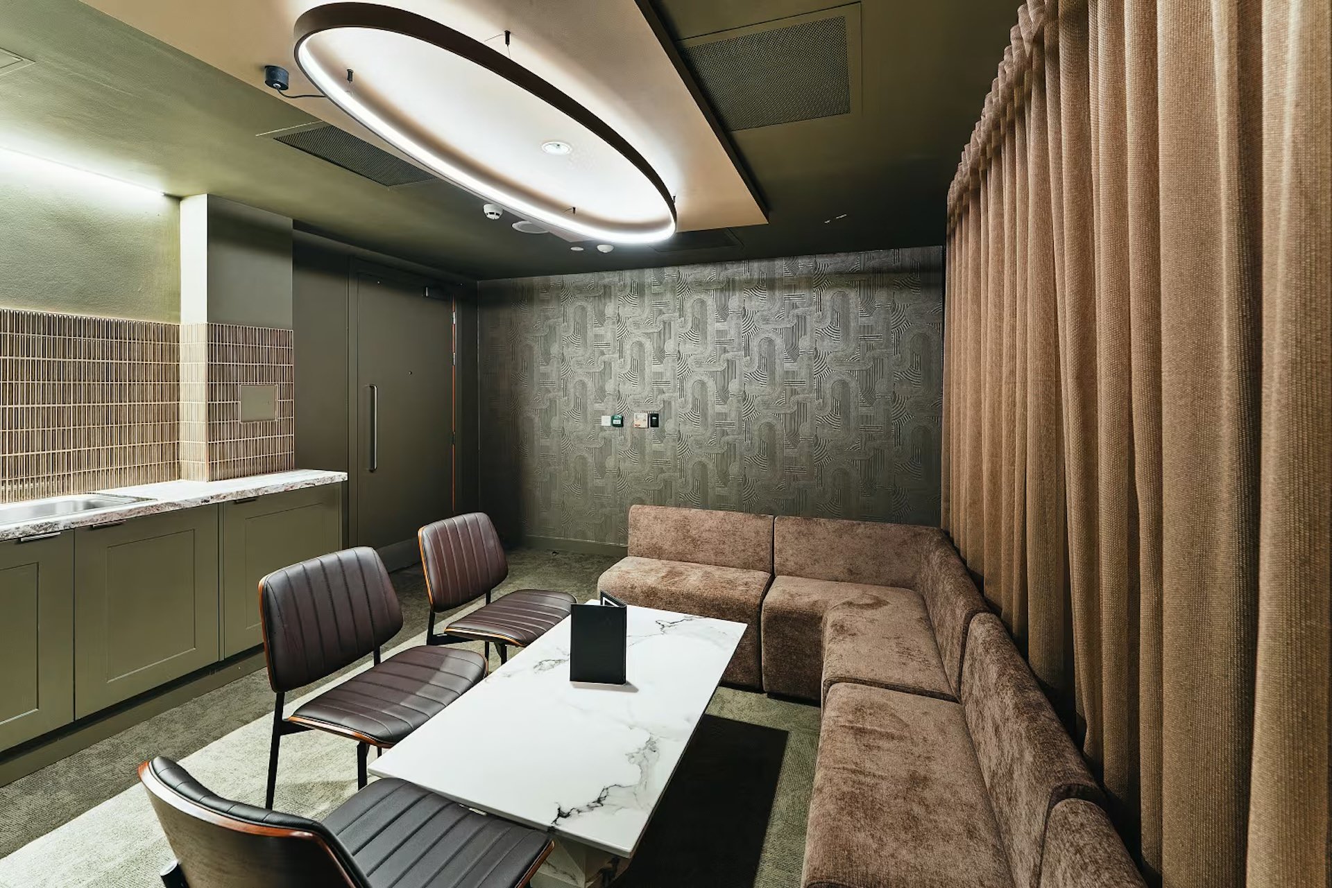 Alternate view of The fabulous Premium Suite at The M and S Bank Arena with fit out by Kimpton