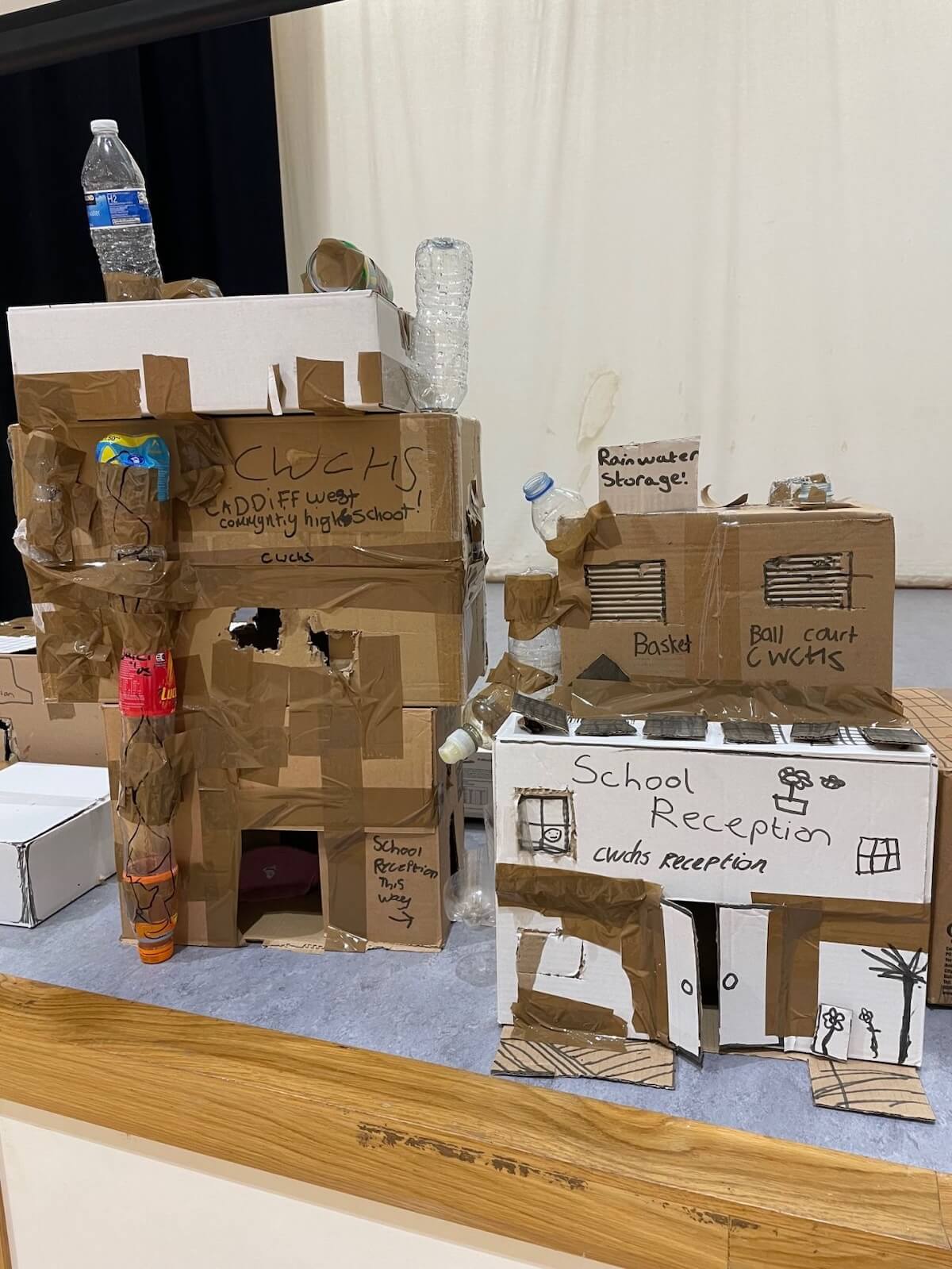 Year seven students at cardiff West learning about renewables with Kimpton 5