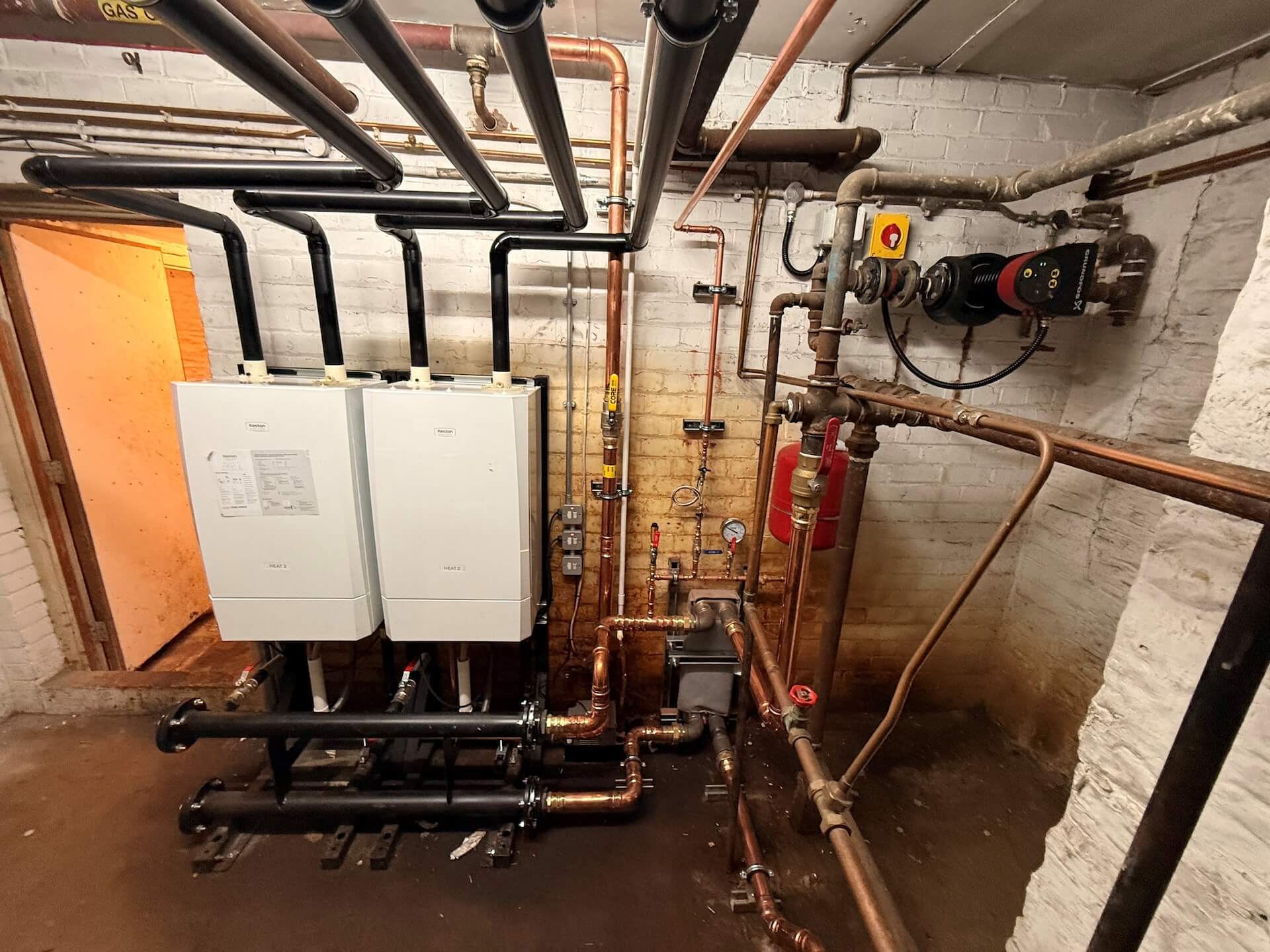 The replacement boiler system of two cascading Keston Boilers by Kimpton